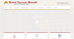 Desktop Screenshot of hotelnaveenmanali.com